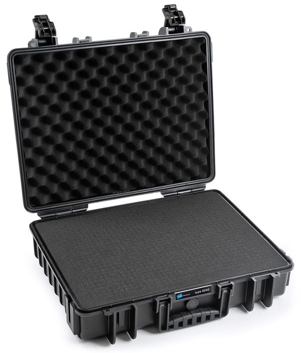 B&W Outdoor.cases Type 6040  schwarz Würfelschaum (SI)