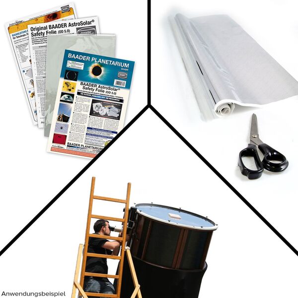 Baader AstroSolar Sonnenfilterfolie 5.0 für  Teleskope inkl. Bauanleitung und Schneidevorlage  20x30cm