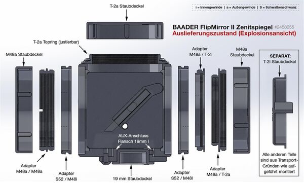 Baader FlipMirror II (BFM II) Zenitspiegel 