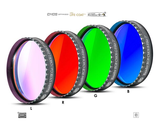 Baader LRGB Filtersatz – CMOS-optimiert  2 Zoll