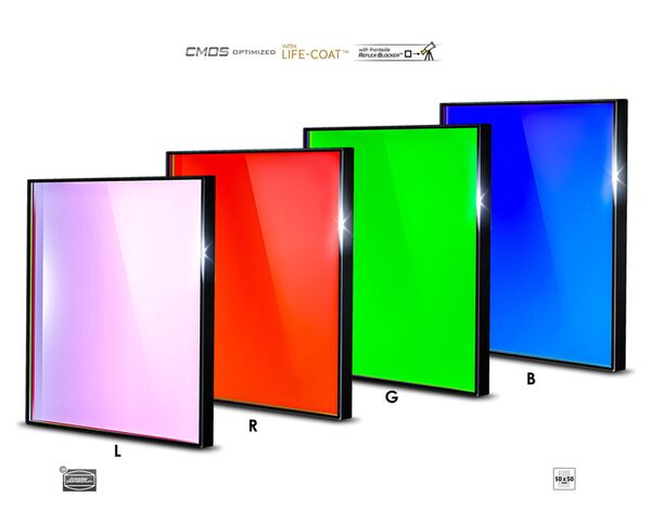 Baader LRGB Filtersatz – CMOS-optimiert  50x50 mm