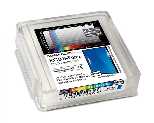 Baader RGB-B Filter – CMOS-optimiert  50x50 mm