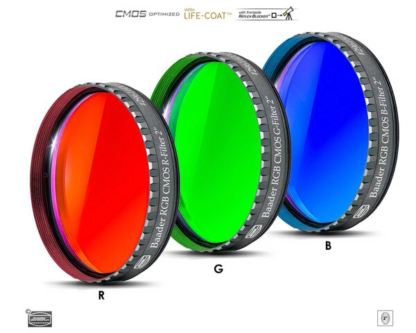 Baader RGB Filtersatz – CMOS-optimiert  2 Zoll