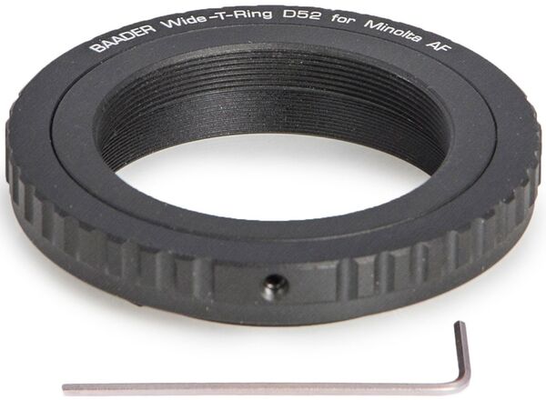 Baader Wide-T-Ring Sony Alpha und Minolta Maxxum, mit D52i auf T-2 und S52 