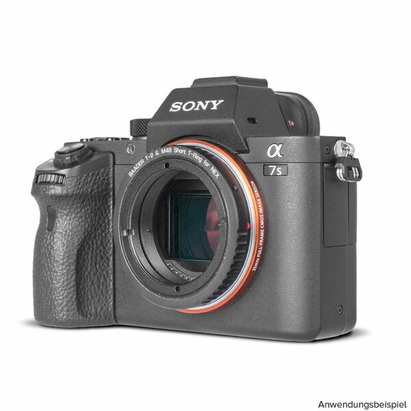 Baader Wide-T-Ring Sony E/NEX Bajonet mit D52i/M48 auf T-2 und S52 