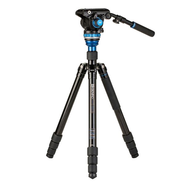 Benro Aero6 Videostativkit inkl. Videoneiger S6Pro und Nivelliermittelsäule   Aluminium