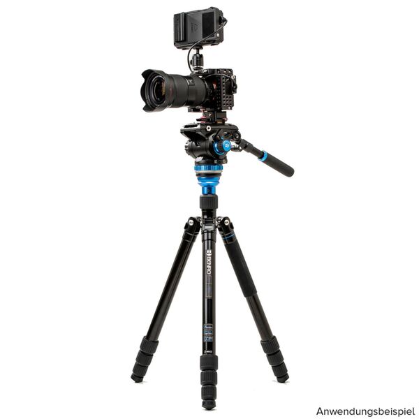 Benro Aero6 Videostativkit inkl. Videoneiger S6Pro und Nivelliermittelsäule   Aluminium