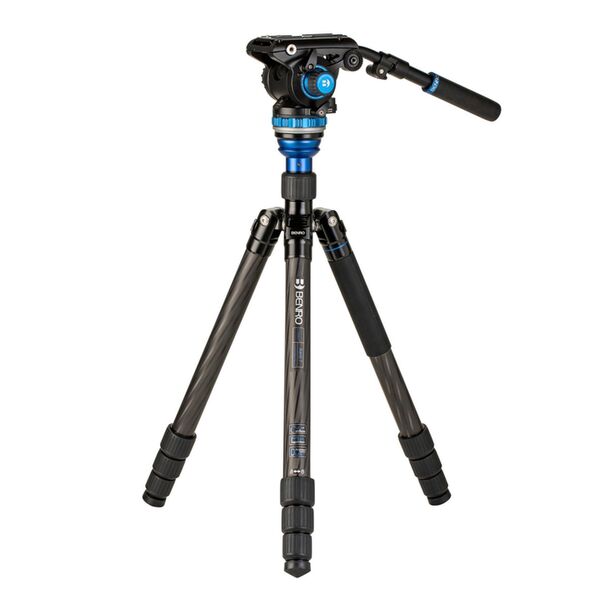 Benro Aero6 Videostativkit inkl. Videoneiger S6Pro und Nivelliermittelsäule  Carbon
