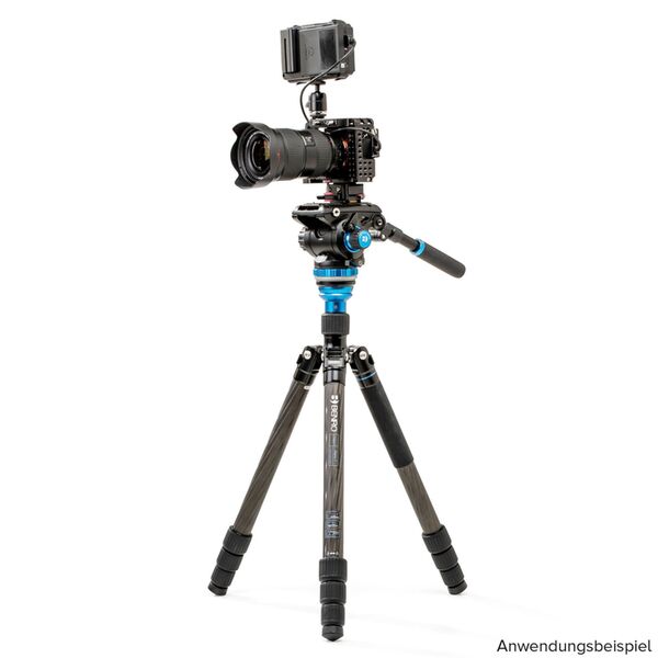 Benro Aero6 Videostativkit inkl. Videoneiger S6Pro und Nivelliermittelsäule  Carbon