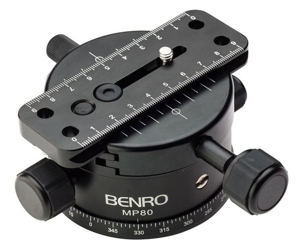 Benro Stativkopf MP Macro Photo Head  80mm Base +/14 geared action - MP80 