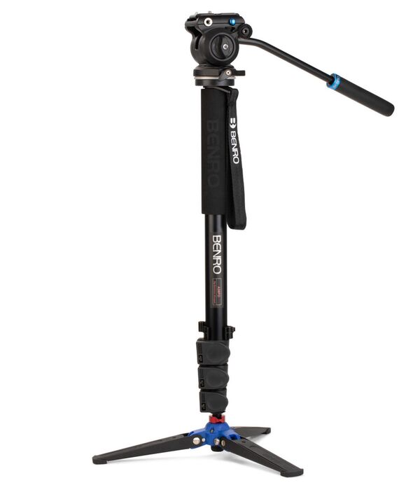 Benro Video-Einbeinstativkit Aluminium A38FD inkl. Videoneiger S2Pro und Mini-Standfuß 