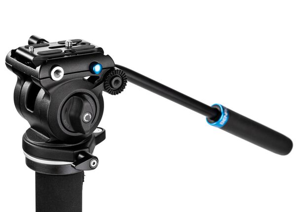 Benro Video-Einbeinstativkit Aluminium A38FD inkl. Videoneiger S2Pro und Mini-Standfuß 