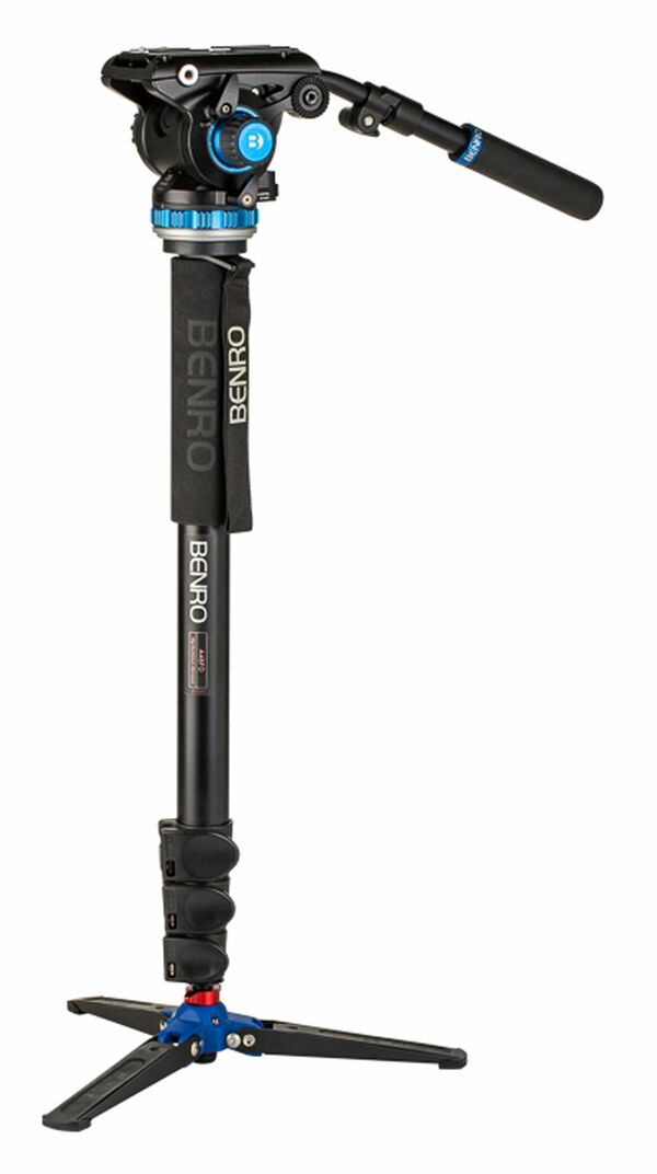 Benro Video-Einbeinstativkit Aluminium A48FD inkl. Videoneiger S6Pro und Mini-Standfuß 