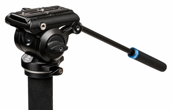 Benro Video-Einbeinstativkit Aluminium A48FD inkl. Videoneiger S4Pro und Mini-Standfuß 