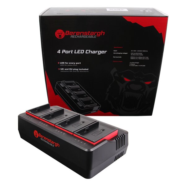 Berenstargh 4-fach Akku Ladegerät für Sony  BP-U60