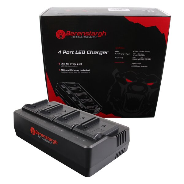 Berenstargh 4-fach Akku Ladegerät für Sony  NP-F960