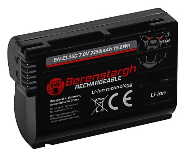 Berenstargh Akku Nikon  EN-EL15C, 2250mAh, 7.2V