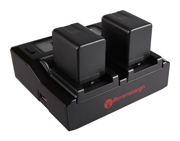 Berenstargh Dual LCD Ladegerät Panasonic  VW-VBK180/VBK360/VBT190/VBT380, 4.2V