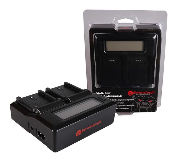 Berenstargh Dual LCD Ladegerät Panasonic  VW-VBK180/VBK360/VBT190/VBT380, 4.2V