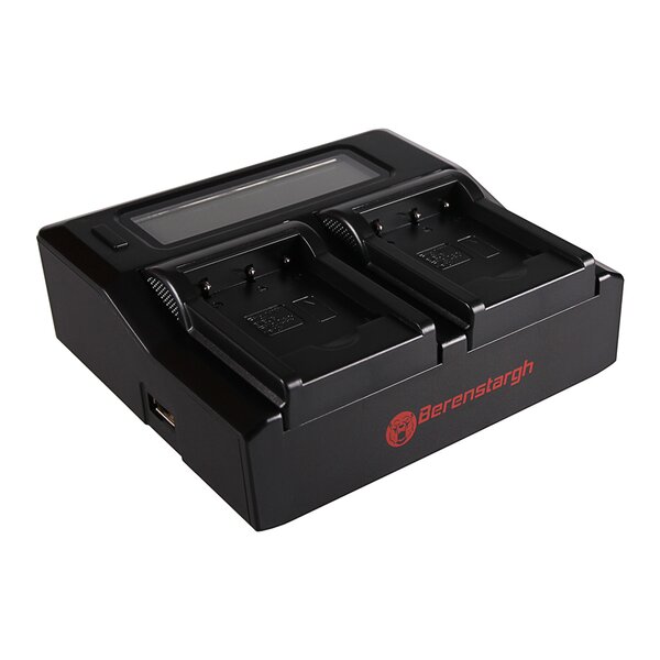 Berenstargh Dual LCD Ladegerät Casio NP-120, Nikon EN-EL19, 4.2V 