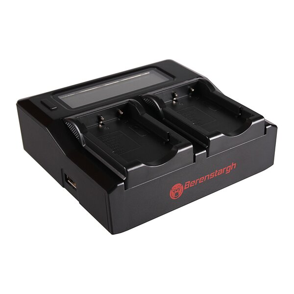 Berenstargh Dual LCD Ladegerät Fuji NP-40/SLB-0837/Klic-5000, 4.2V  NP-40/SLB-0837/Klic-5000, 4.2V