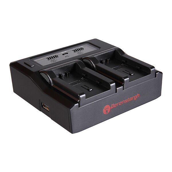 Berenstargh Dual LCD Ladegerät JVC  BN-VG107U/VG114U, 4.2V