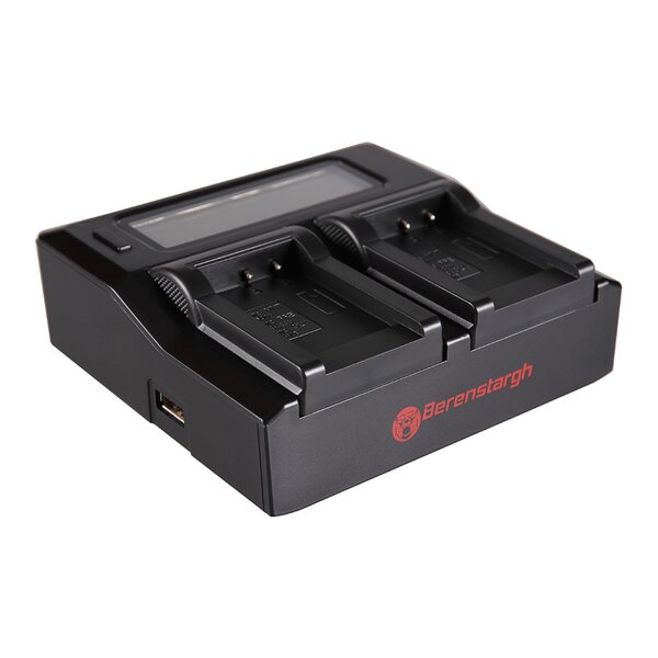 Berenstargh Dual LCD Ladegerät Minolta NP-900, 4.2V 