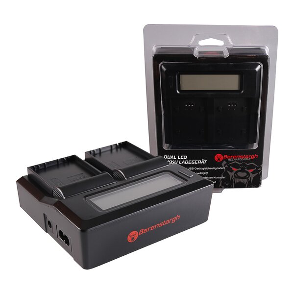 Berenstargh Dual LCD Ladegerät Olympus  BLH-1, 7.4V