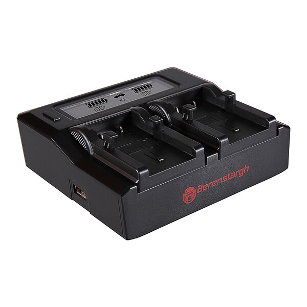 Berenstargh Dual LCD Ladegerät Olympus  Li-10B/DB-L10A, 4.2V