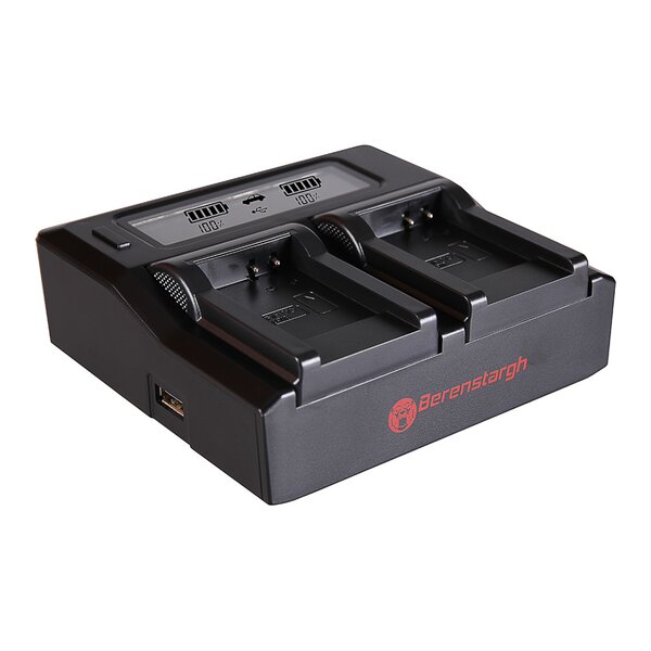 Berenstargh Dual LCD Ladegerät Olympus Li-70B, 4.2V  Li-70B, 4.2V