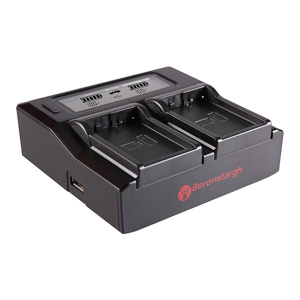 Berenstargh Dual LCD Ladegerät Panasonic  DMW-BLD10, 8.4V