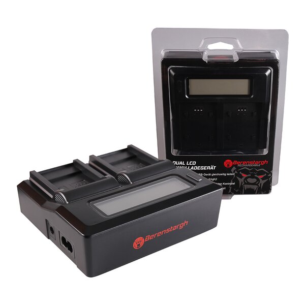 Berenstargh Dual LCD Ladegerät Sanyo DB-L40A/L20A, 4.2V 
