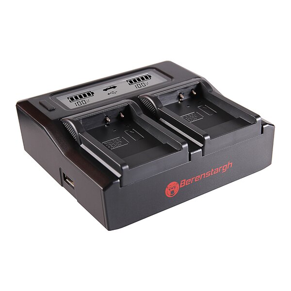 Berenstargh Dual LCD Ladegerät Sanyo DB-L40A/L20A, 4.2V 