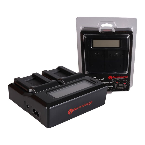 Berenstargh Dual LCD Ladegerät Sanyo DB-L90, 4.2V 