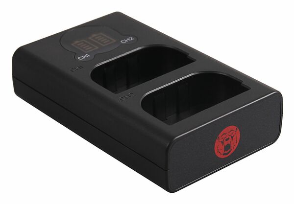 Berenstargh Dual LCD USB Ladegerät Canon LP-E6, 500mA, 8.4V 