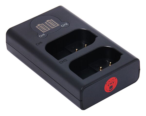 Berenstargh Dual LCD USB Charger f. Panasonic DMW-BLK22, 500mA, 8.4V 