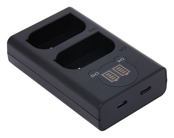 Berenstargh Dual LCD USB Charger f. Panasonic DMW-BLK22, 500mA, 8.4V 