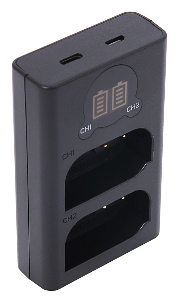 Berenstargh Dual LCD USB Charger f. Panasonic DMW-BLK22, 500mA, 8.4V 