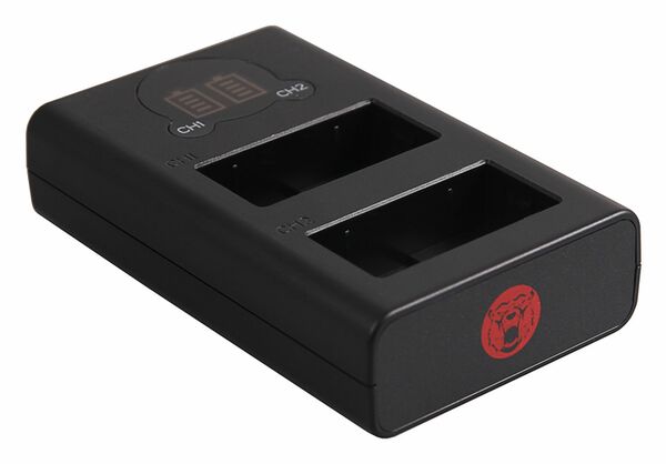 Berenstargh Dual LCD USB Ladegerät f. Panasonic  BLC12, 500mA, 8.4V