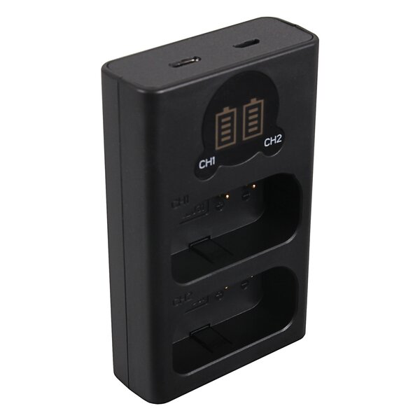 Berenstargh Dual LCD USB Ladegerät f. Panasonic  DMW-BLJ31, 500mA, 8.4V