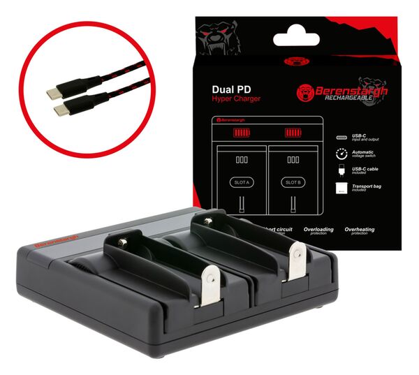 Berenstargh Dual PD Hyper Ladegerät / USB-C in/out - Verpackung beschädigt 