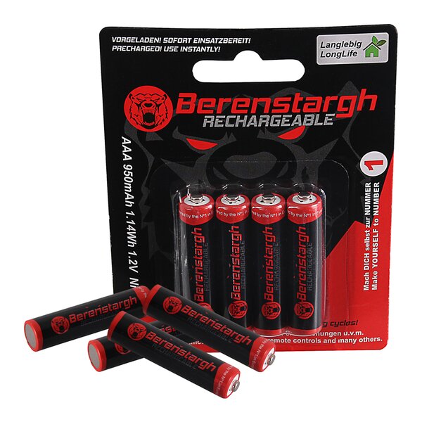 Berenstargh Micro Batteries 4x Akku AAA MICRO LR3 950mAh 