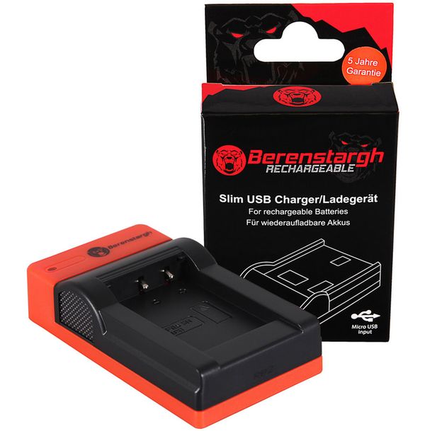 Berenstargh Slim Micro-USB Ladegerät f. Sony  NP-BX1, 4.2V