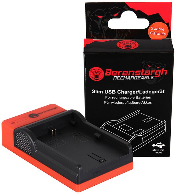 Berenstargh Slim Micro-USB Ladegerät f. Canon  LP-E6
