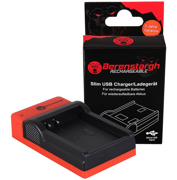 Berenstargh Slim Micro-USB Ladegerät Olympus  BLN-1