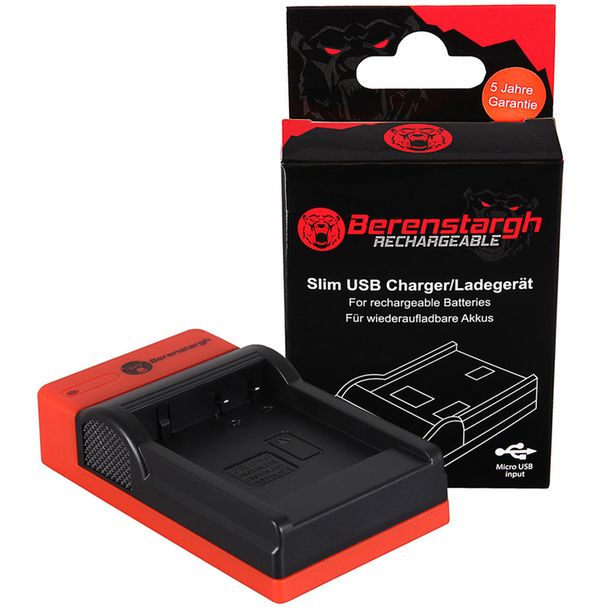 Berenstargh Slim Micro-USB Ladegerät f. Panasonic  DMW-BLG10