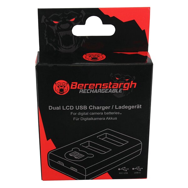 Berenstargh Slim Micro-USB Ladegerät f. Nikon EN-EL25, 8.7V 