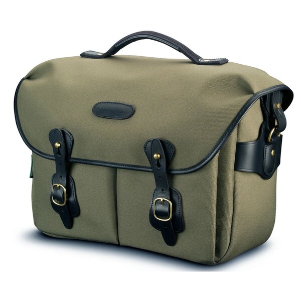 Billingham Hadley One  sage fibrenyte - black leather