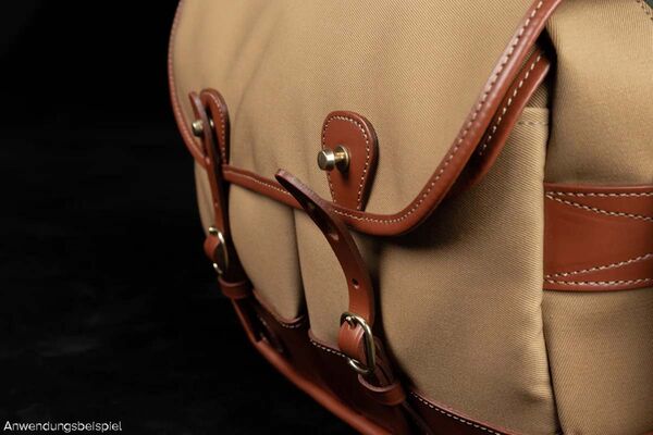 Billingham Mini Eventer front straps  tan
