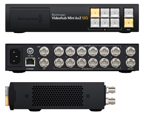 Blackmagic Videohub Mini 6x2 12G 